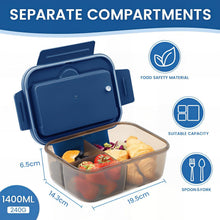 Auslaufsichere Brotdose Kinder Bento Box mit Besteck 1400ML