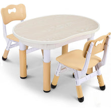 Kindertisch mit 2 Stühlen, Höhenverstellbar, Maltisch