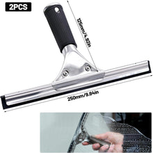 Profi Duschabzieher Edelstahl 25cm 2er Set Schwarz