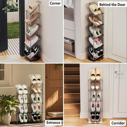Patinao Schuhregal mit 5 Ebenen, Schräges