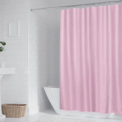 Wasserdichter Duschvorhang 180x200cm, Schnelltrocknend, Weiß (Rosa)