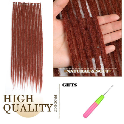 24 Zoll Auburn Dreadlocks Extensions – 20 Stränge Handmade