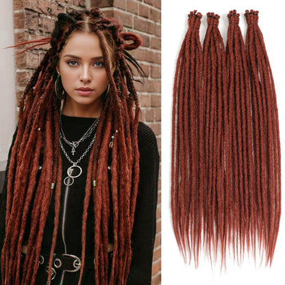 24 Zoll Auburn Dreadlocks Extensions – 20 Stränge Handmade