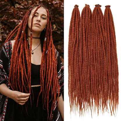 24 Zoll Auburn Dreadlocks Extensions – 20 Stränge Handmade