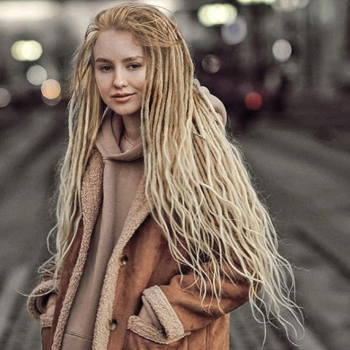 24 Zoll Dreadlock Extensions Blond bis Braun – 20 Stränge Handgemacht
