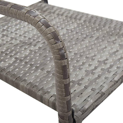Garten Essgruppe 2 Personen Poly Rattan Anthrazit Grau