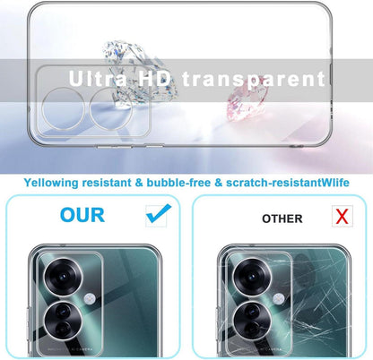 QULLOO Oppo Reno11 F 5G Hülle Crystal Clear Silikon Case Ultra Dünn