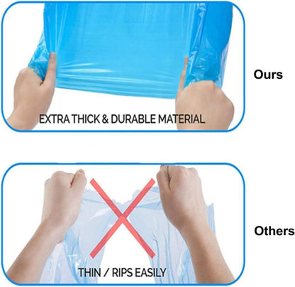 Durchsichtiger Regenponcho Damen Kapuze wasserdicht für Outdoor 2er-Pack Blue