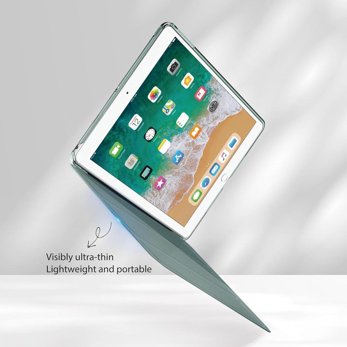 EasyAcc iPad 9.7 Zoll Hülle Ultra Dünn Matt Dunkelgrün