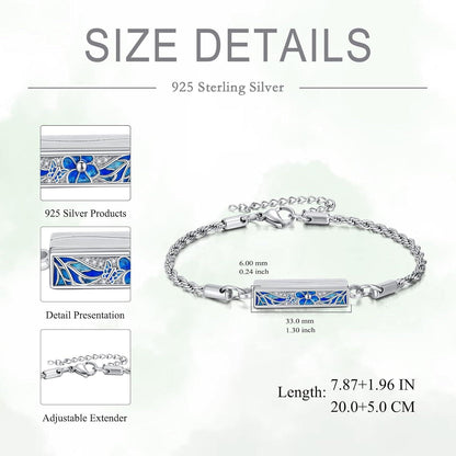 Sterling Silber Schmetterling Urne Armband für Frauen
