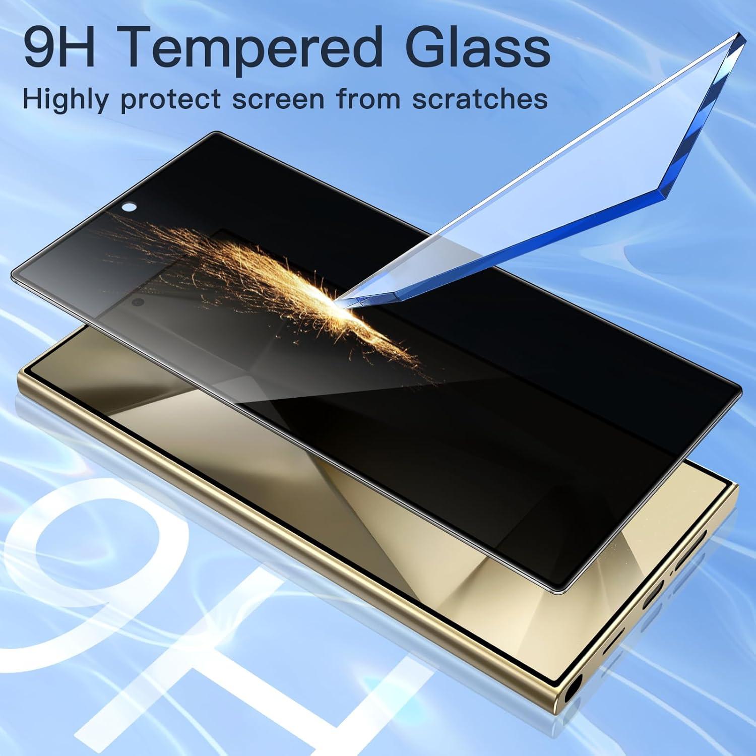 S24 Ultra 5G 6,8 Zoll Sichtschutz Anti-Spähen Glas 2 Stück