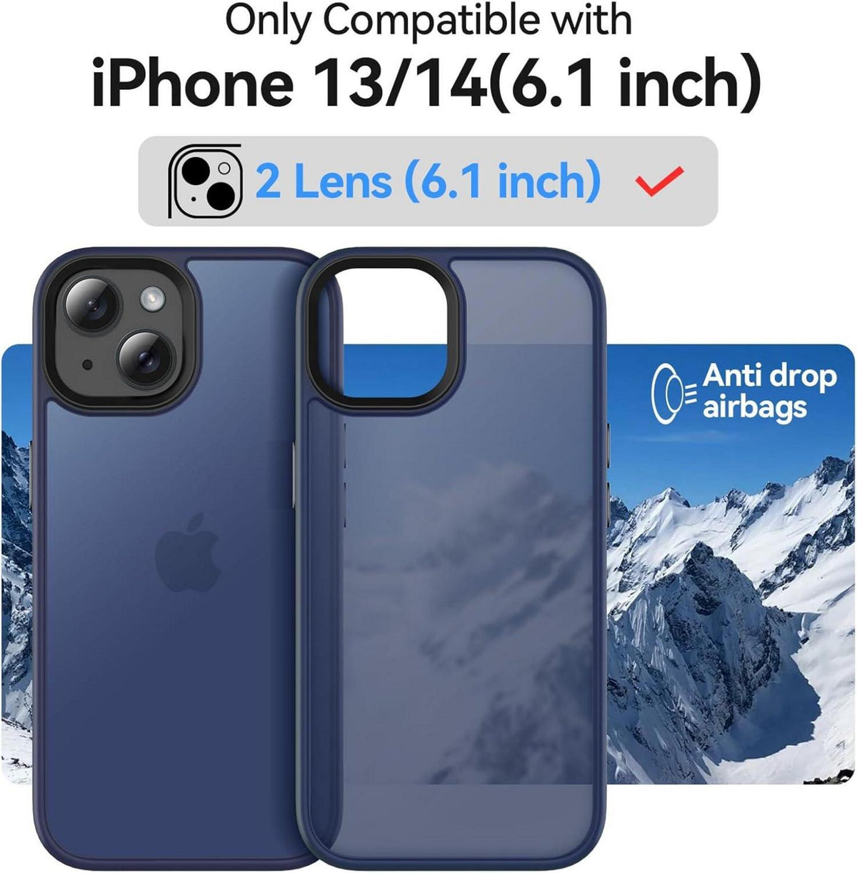 Kmofizle iPhone 14/13 Hülle Schutzfolie Anti-Fingerabdruck