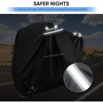 Motorrad Abdeckplane Wasserdicht 300D Outdoor XXL Noir 295x110x140cm