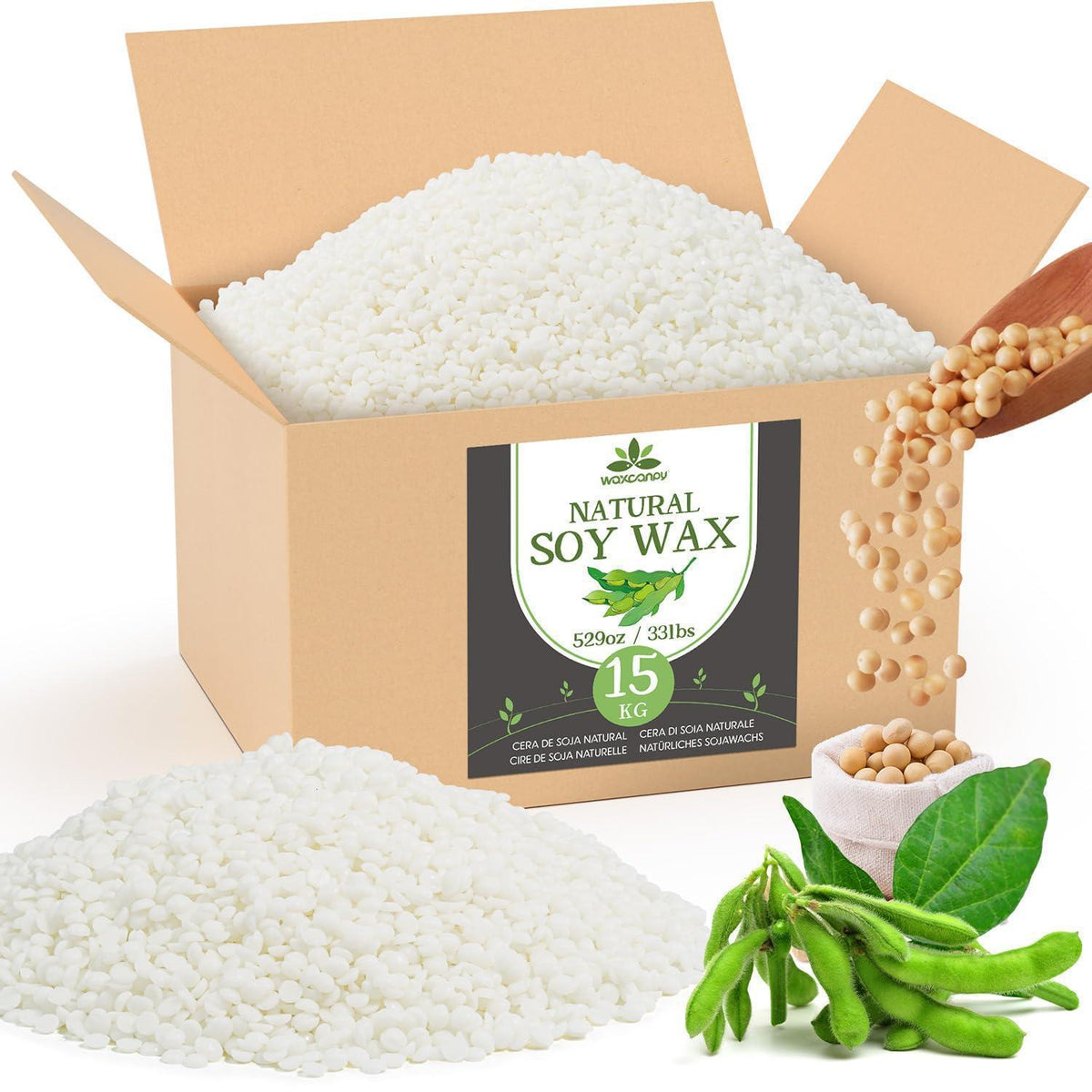 15kg Sojawachs für Kerzen – Premium, Nachhaltig & Rein