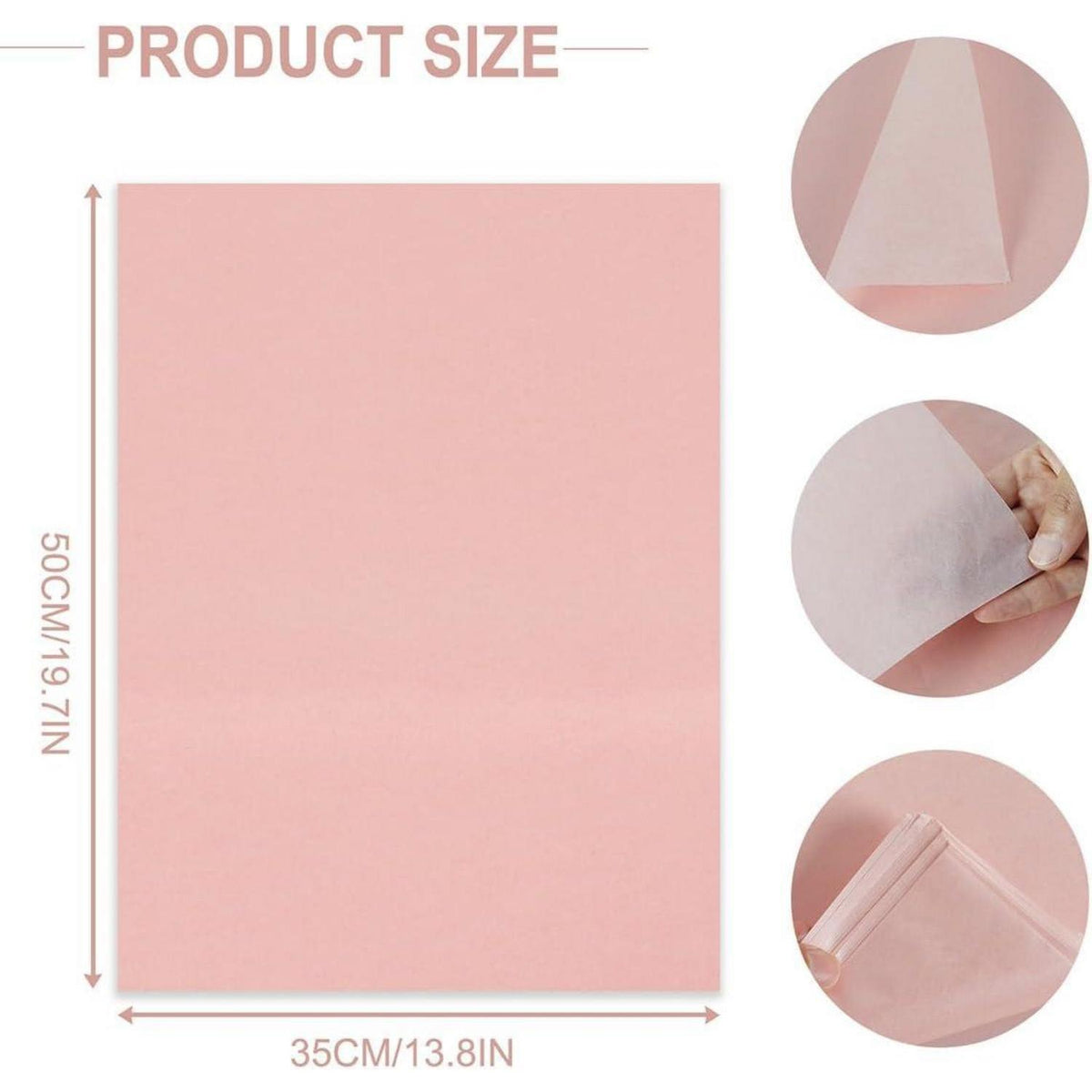 Rosa Metallic Seidenpapier 60 Blatt – Geschenkpapier & Bastelpapier