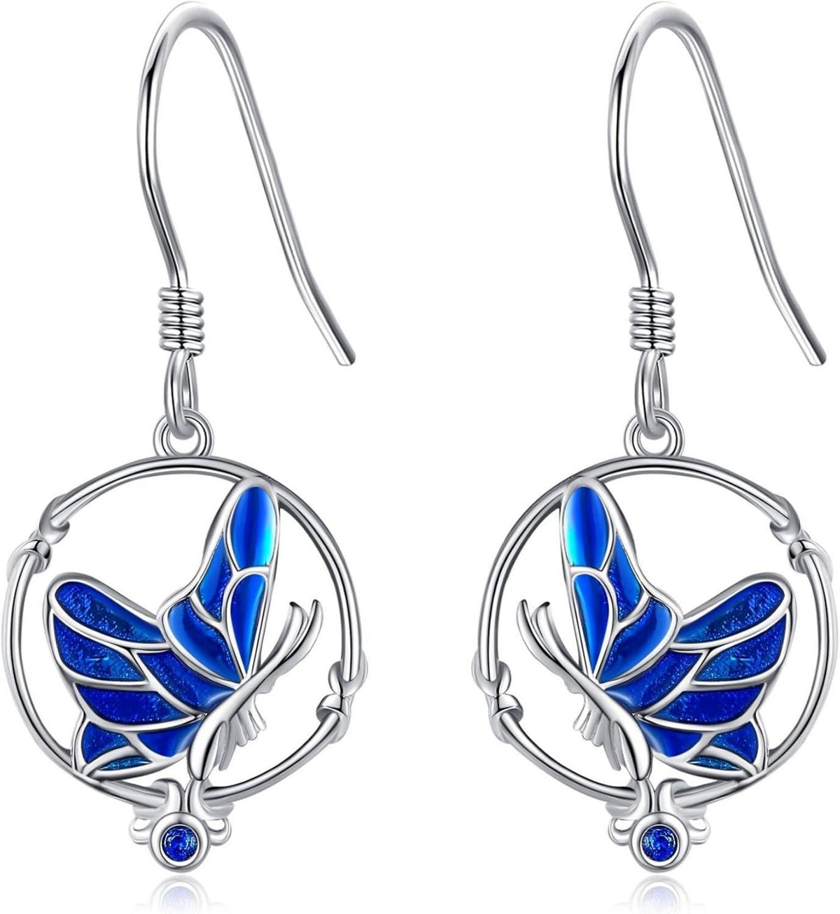 Schmetterling Ohrringe Sterling Silber Blau Schmuck Geschenke