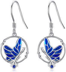 Schmetterling Ohrringe Sterling Silber Blau Schmuck Geschenke