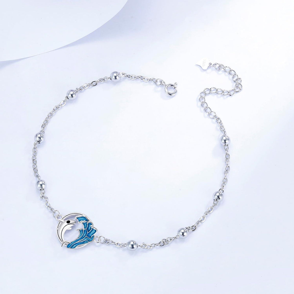 925 Sterling Silber Fußkettchen Verstellbar Strandschmuck