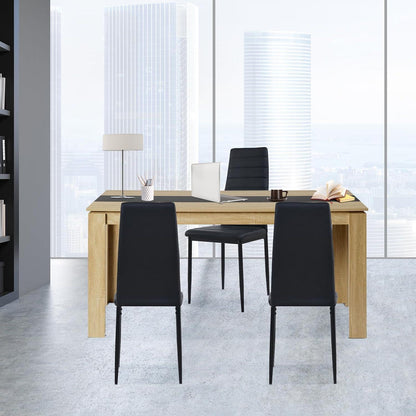 Esstisch Eiche Schwarz 160x80cm – Küchentisch Holz