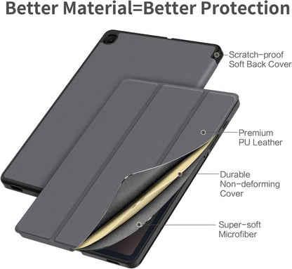 EasyAcc Samsung Galaxy Tab S6 Lite 10.4 Schutzhülle Dunkelgrau + Schutzfolie