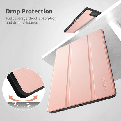 EasyAcc Samsung Galaxy Tab S9 FE/S9 2023 Hülle Roségold PU Leder