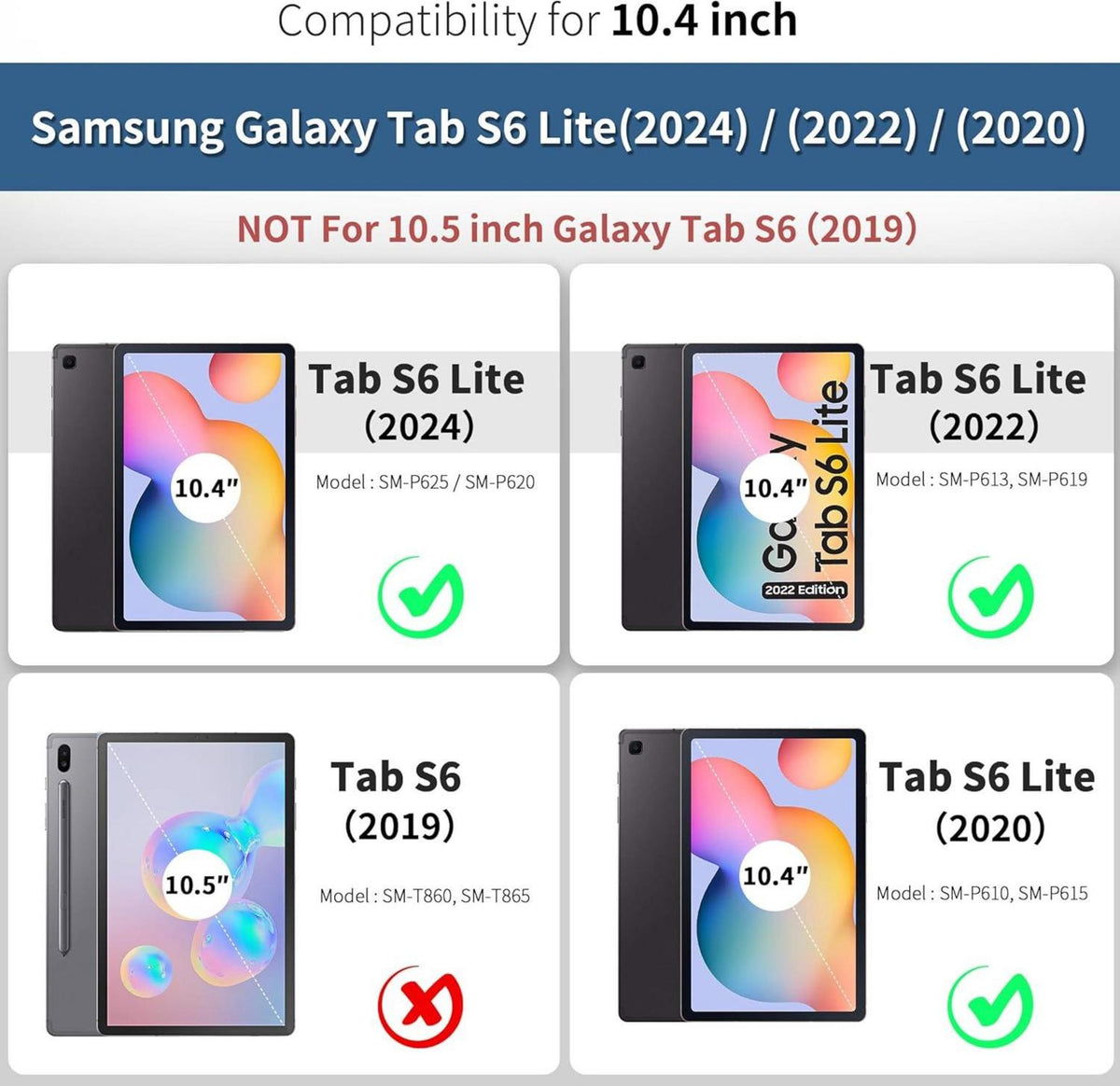 EasyAcc Hülle Samsung Galaxy Tab S6 Lite 10.4 Zoll