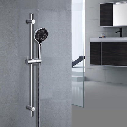 Edelstahl Duschstange mit Brause 90cm – Komplettset mit Handbrause