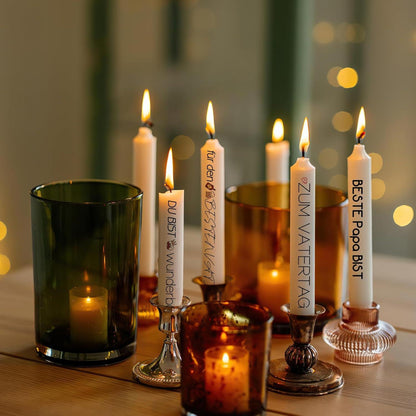 Kerzentattoos Vater Papa Geschenk DIY Bogen A5 Set 4 Stück
