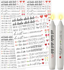 Kerzentattoo Vater Geschenk DIY Stickerbogen Papa A5
