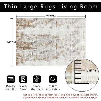 Wohnzimmer Teppich 160x230cm – Modern, Rutschfest & Waschbar