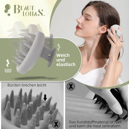 Kopfhaut Massagebürste Silikon Shampoo Bürste Haarwachstum Peeling