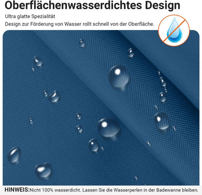 Duschvorhang Dunkelblau 260x200cm Wasserabweisend Polyester