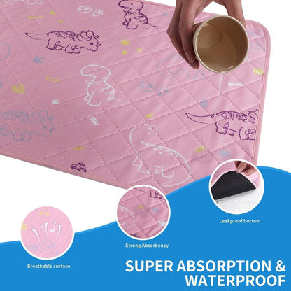 Waschbare Welpenunterlage – 2er Set, 80x90cm, Rosa