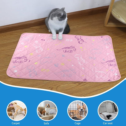 Waschbare Welpenunterlage – 2er Set, 80x90cm, Rosa