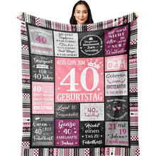 Yesbird 40. Geburtstag Frauen Decke 150x130CM Flanell-Fleece