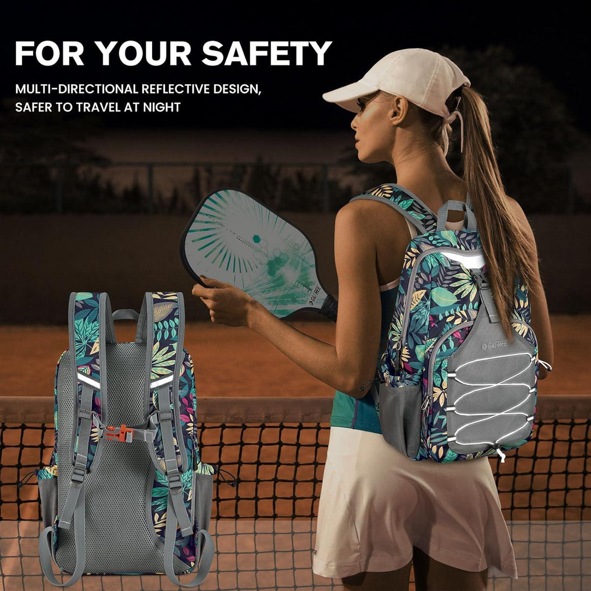 Leichte Pickleball-Tasche für Damen und Herren, verstellbare