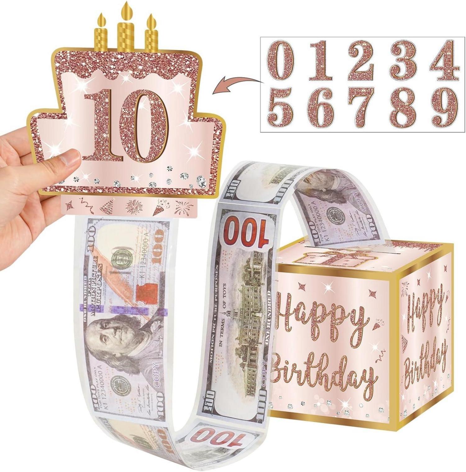 Geldgeschenkbox DIY Happy Birthday Überraschungsbox für Kinder und