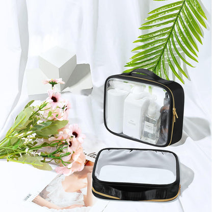 Aucuu PVC Kulturtasche Transparent, Kosmetiktasche wasserdicht, TSA-zugelassen
