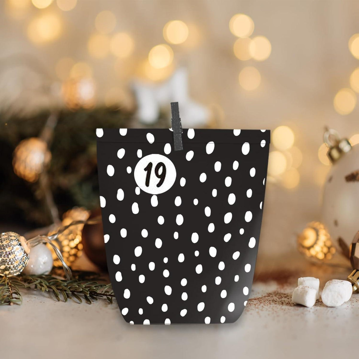 Adventskalender Kraftpapier Weihnachtstüten DIY Set