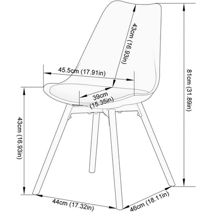 Esszimmergruppe weißem Tisch + 4 Schwarz Stühle