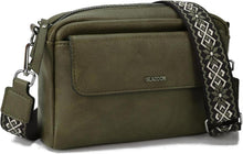 Kleine Damen Handtasche Crossbody Bag PU Leder Grün