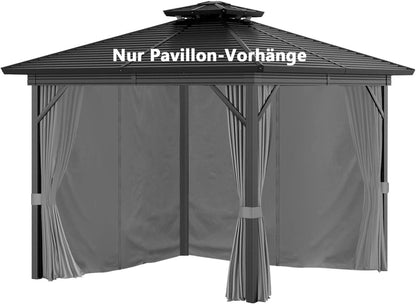 4er Set Seitenwände Pavillon 3x3m Wasserfest UV-Schutz