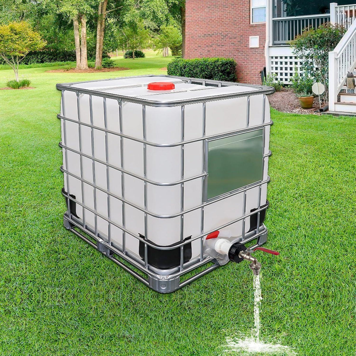 IBC Tank Zubehör Set mit 3/4 Zoll Auslaufhahn & S60x6 Adapter