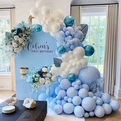 130 Blaue Luftballons Set Ballon Girlande Geburtstag Party Deko