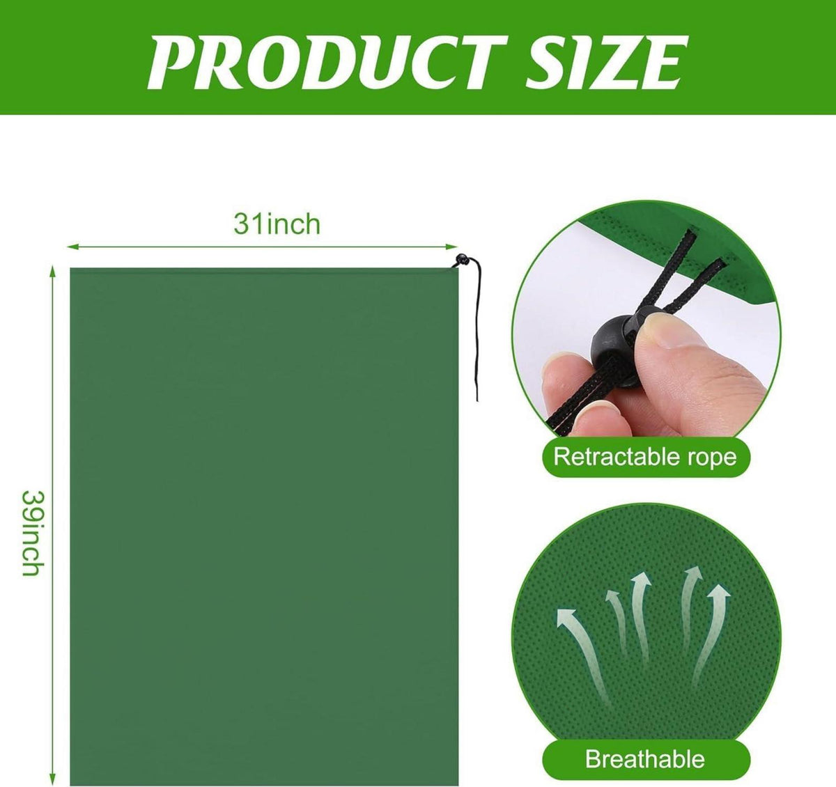 3er Set Winterschutz Pflanzen 100x80cm Grün Frostschutz