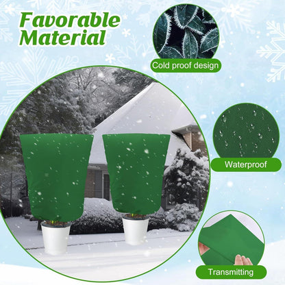 Winterschutz Pflanzen 100x80cm Grün Frostschutz Kübelpflanzensack 3er