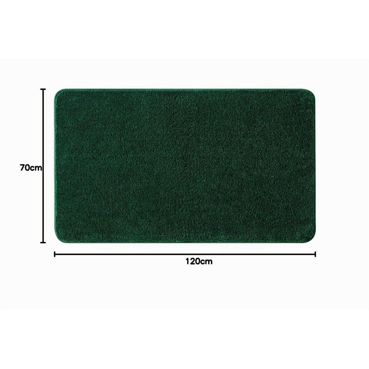 Badematte rutschfest grün 70x120 cm - Mikrofaser Fußmatte