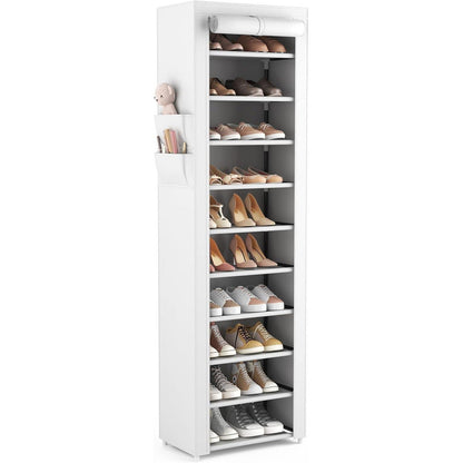 Schuhregal 11 Ebenen – Schmaler Schuhschrank für 20 Paar Schuhe
