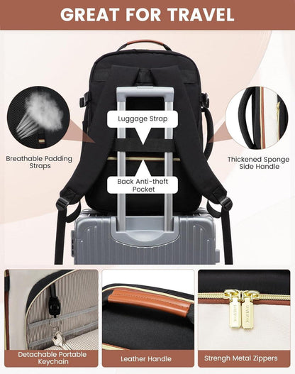 50L Handgepäck Rucksack Damen Herren Wasserdicht Laptop 17 Zoll