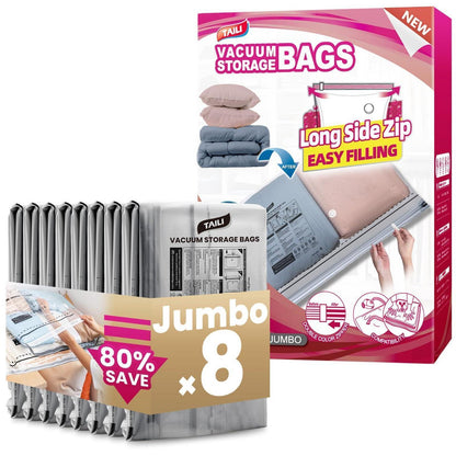 Vakuumbeutel Extra Groß 100x70 cm – 8er Set zum Platzsparen